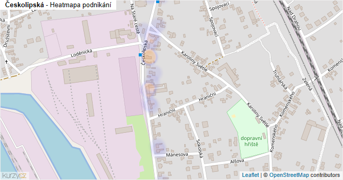 Českolipská - mapa podnikání