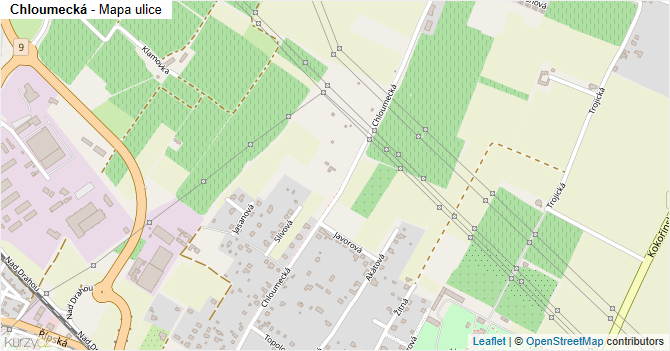 Chloumecká - mapa ulice