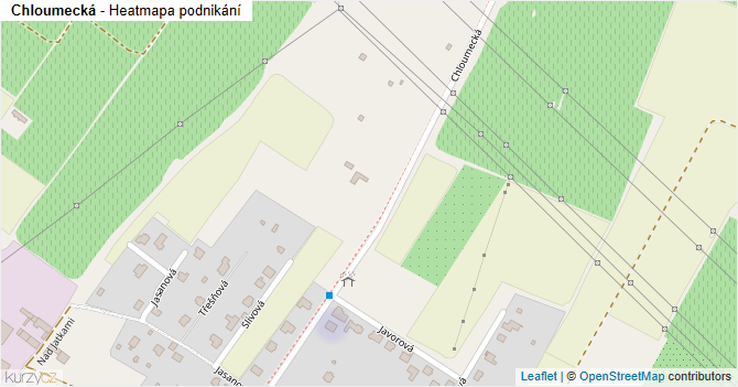 Chloumecká - mapa podnikání