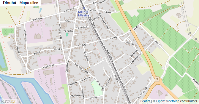 Dlouhá - mapa ulice