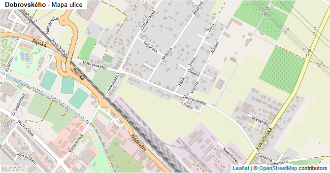 Dobrovského - mapa ulice