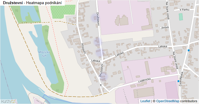 Družstevní - mapa podnikání