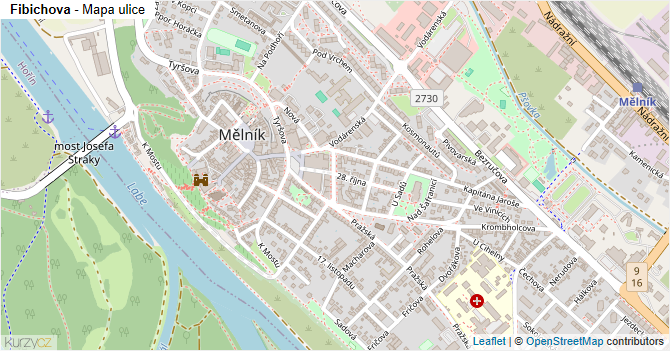 Fibichova - mapa ulice