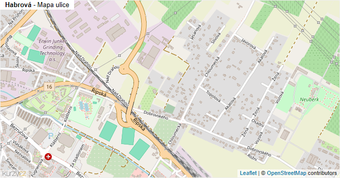 Habrová - mapa ulice