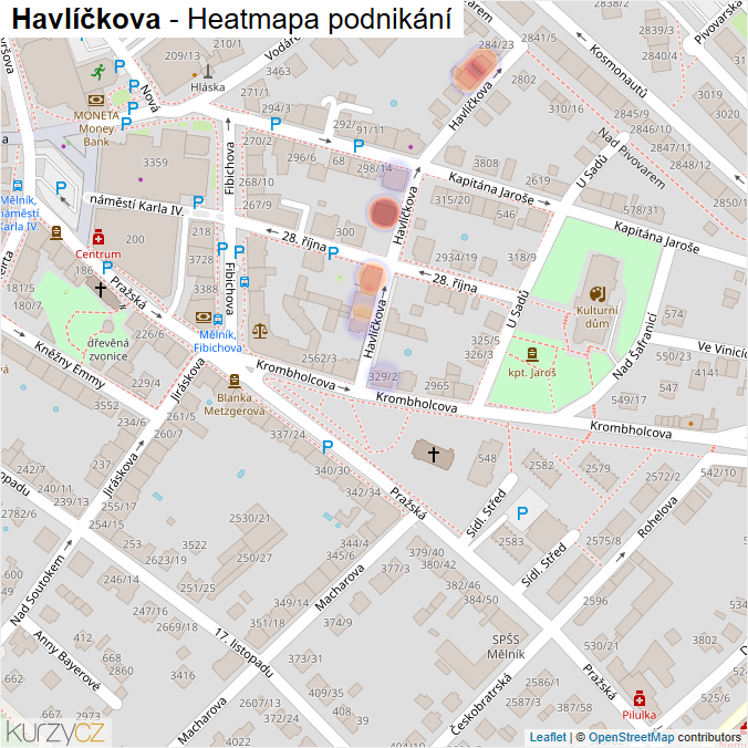 Mapa Havlíčkova - Firmy v ulici.