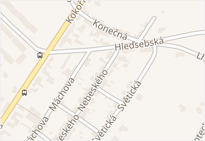 Hleďsebská v obci Mělník - mapa ulice