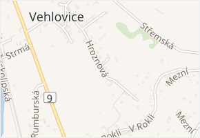 Hroznová v obci Mělník - mapa ulice
