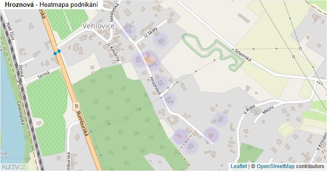 Hroznová - mapa podnikání