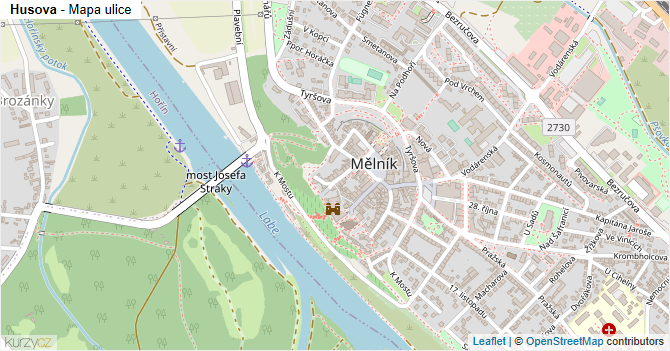 Husova - mapa ulice