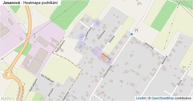 Jasanová - mapa podnikání