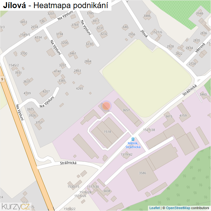 Mapa Jílová - Firmy v ulici.
