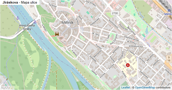 Jiráskova - mapa ulice