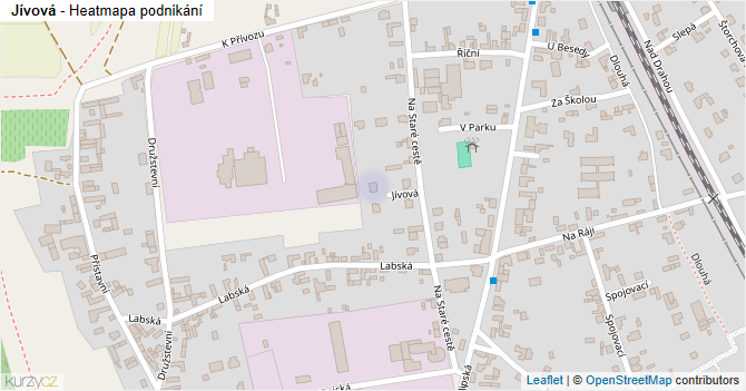 Jívová - mapa podnikání
