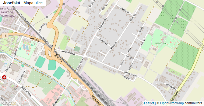 Josefská - mapa ulice