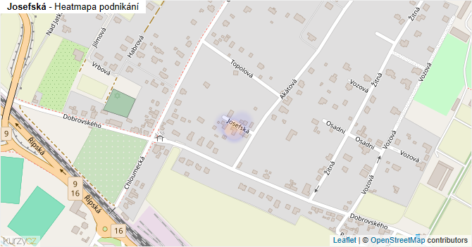 Josefská - mapa podnikání