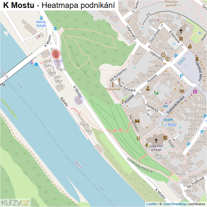 Mapa K Mostu - Firmy v ulici.