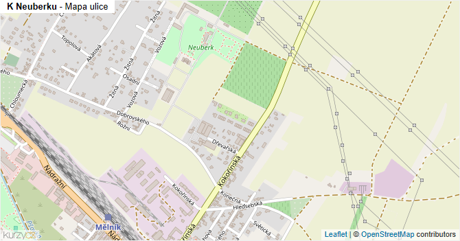 K Neuberku - mapa ulice