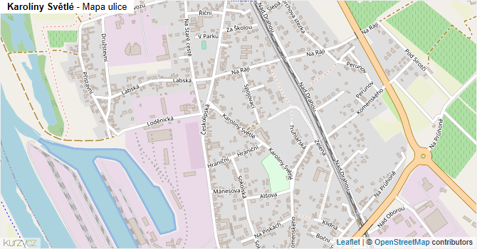 Karoliny Světlé - mapa ulice