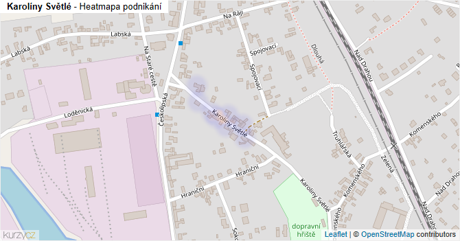 Karoliny Světlé - mapa podnikání