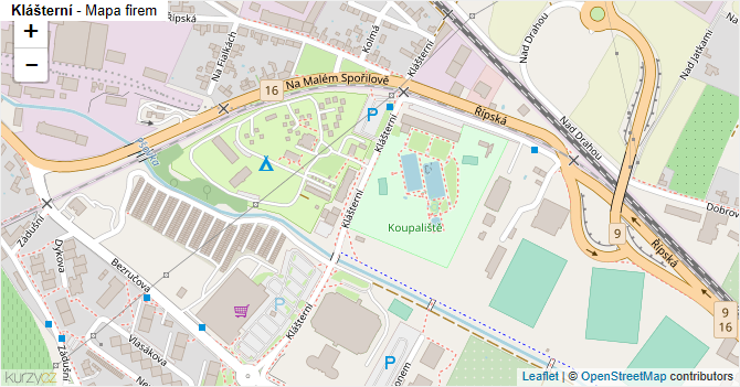 Klášterní - mapa firem