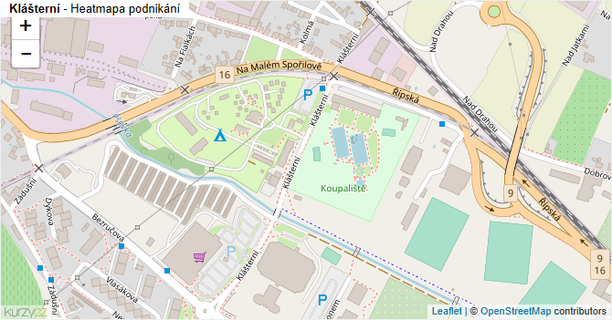 Klášterní - mapa podnikání