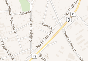 Klidná v obci Mělník - mapa ulice