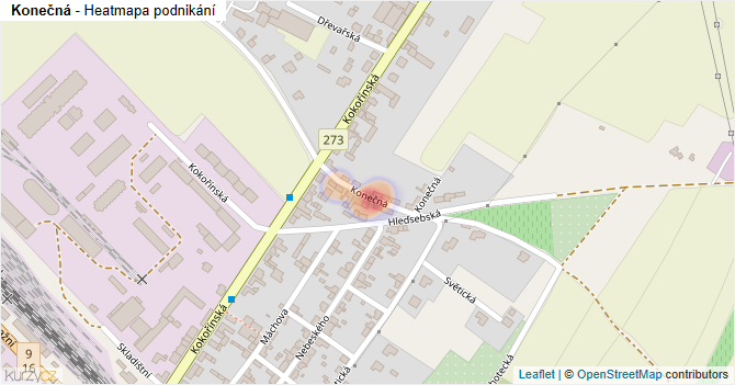 Konečná - mapa podnikání