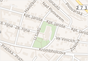 Kpt. Jaroše v obci Mělník - mapa ulice