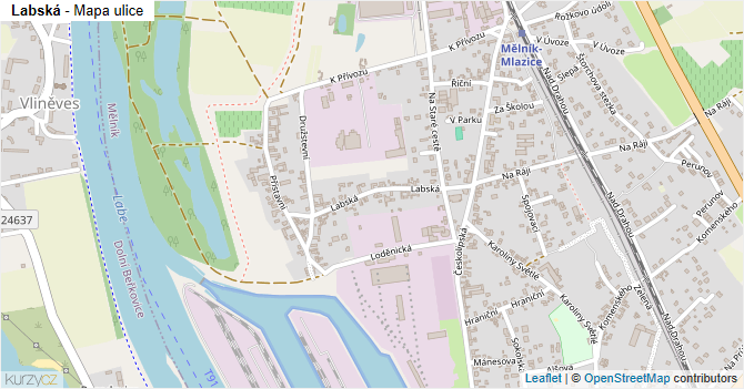 Labská - mapa ulice