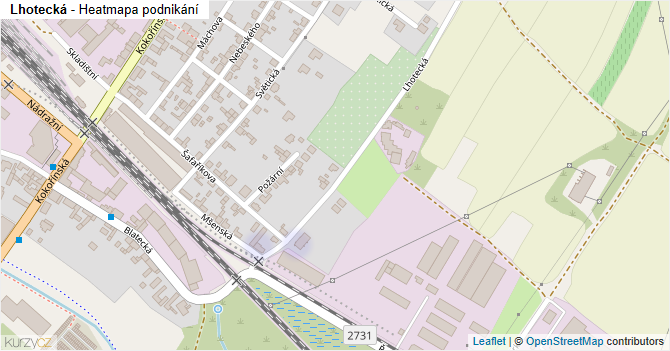 Lhotecká - mapa podnikání
