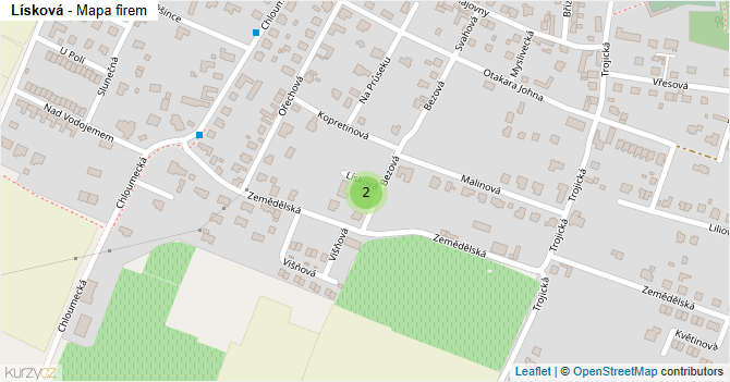 Lísková - mapa firem