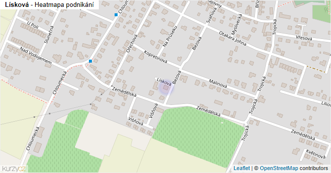 Lísková - mapa podnikání