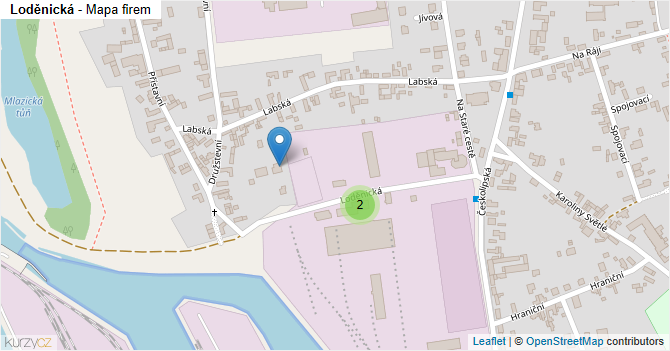 Loděnická - mapa firem