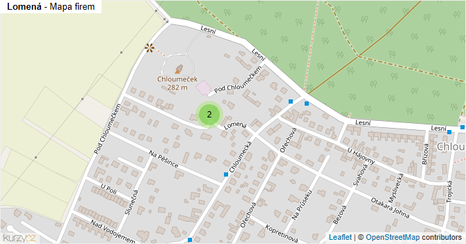 Lomená - mapa firem