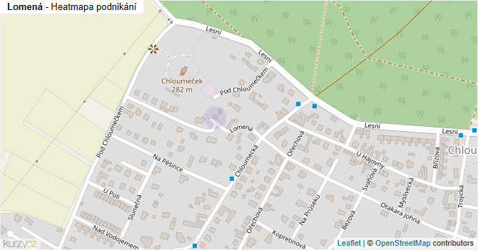 Lomená - mapa podnikání