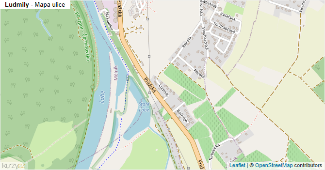 Ludmily - mapa ulice