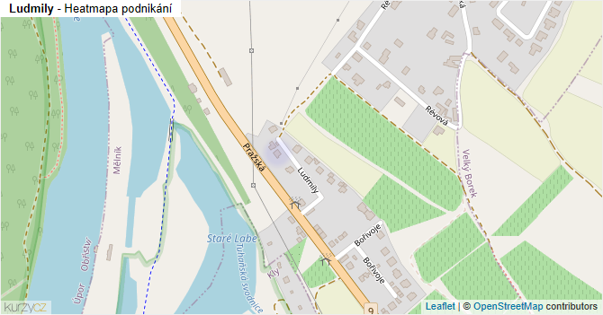 Ludmily - mapa podnikání