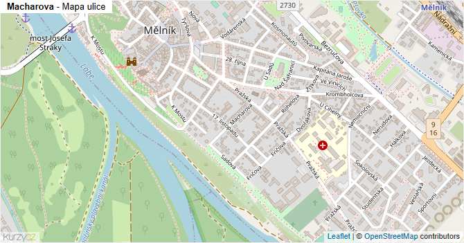 Macharova - mapa ulice