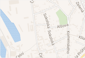 Mánesova v obci Mělník - mapa ulice