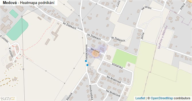 Medová - mapa podnikání