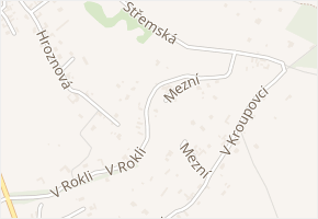 Mezní v obci Mělník - mapa ulice