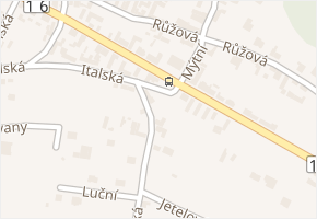 Mladoboleslavská v obci Mělník - mapa ulice