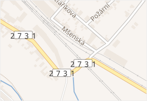 Mšenská v obci Mělník - mapa ulice