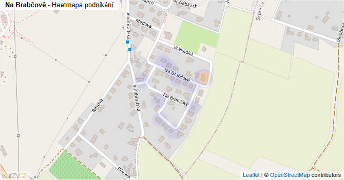 Na Brabčově - mapa podnikání