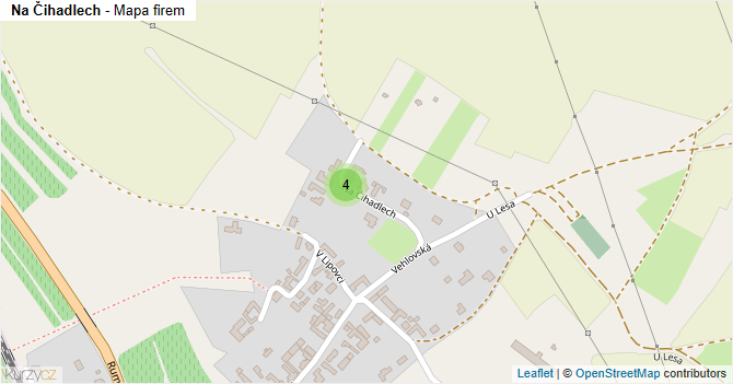 Na Čihadlech - mapa firem
