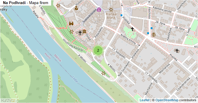 Na Podhradí - mapa firem