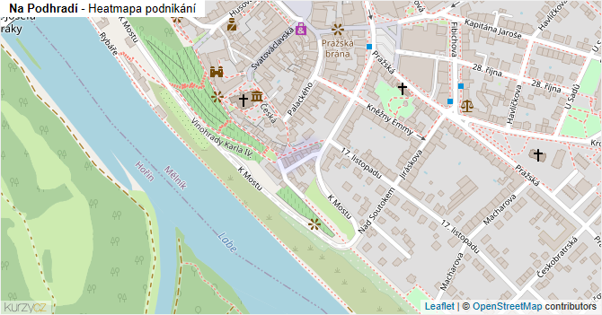 Na Podhradí - mapa podnikání