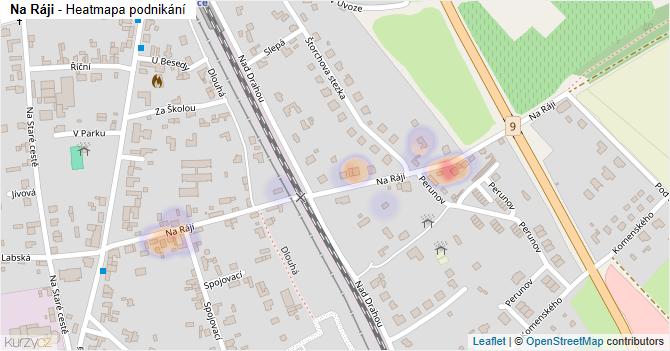 Na Ráji - mapa podnikání