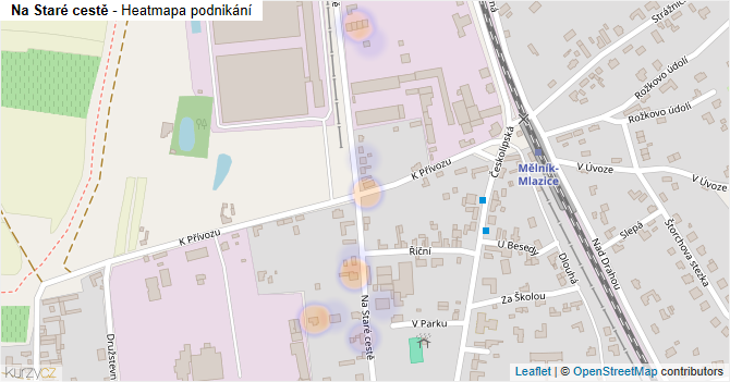 Na Staré cestě - mapa podnikání