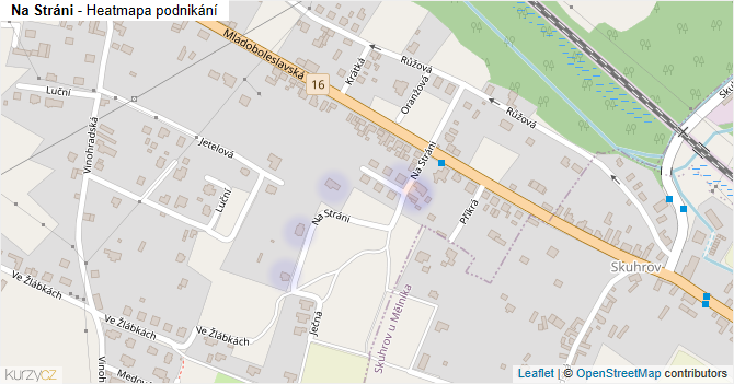 Na Stráni - mapa podnikání